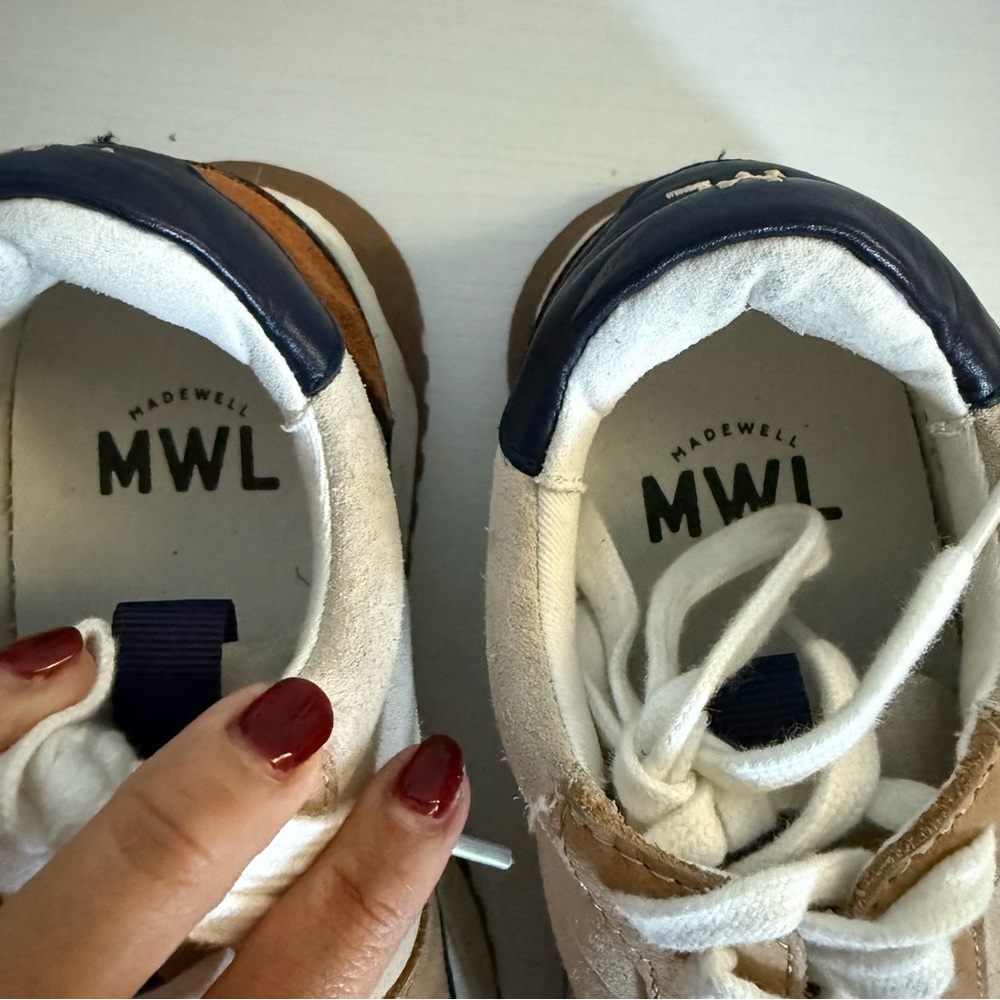 Madewell MWL Kickoff Trainers Sneakers Tan Suede Women’s 5.5 - Picture 6 of 12